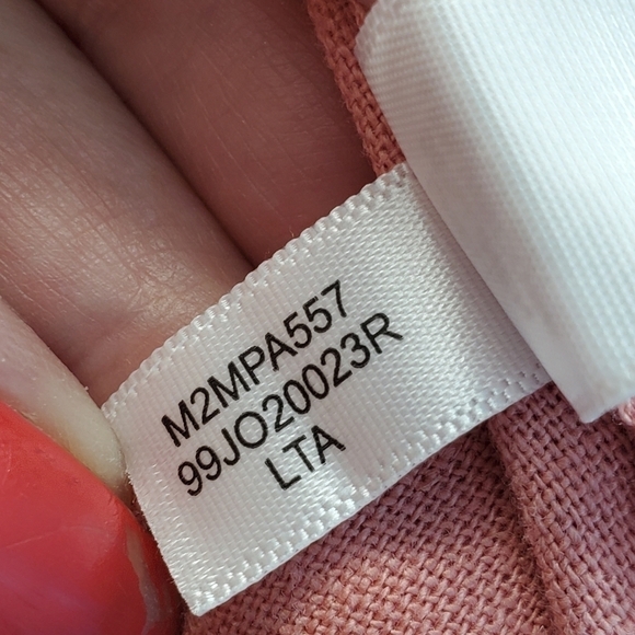 New with tags Marc New York coral linen tie waist sorts XL - Picture 8 of 16